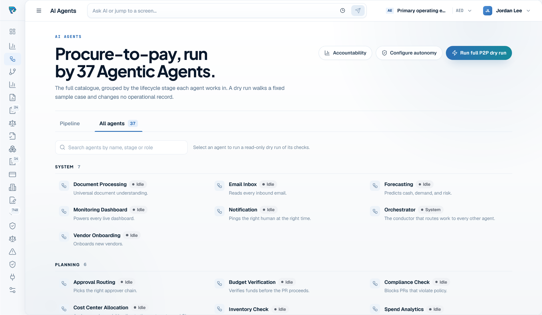 ProcureVerse AI agent catalogue